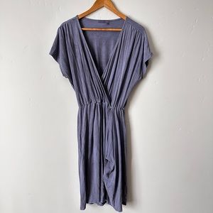 Dusty periwinkle wrap dress